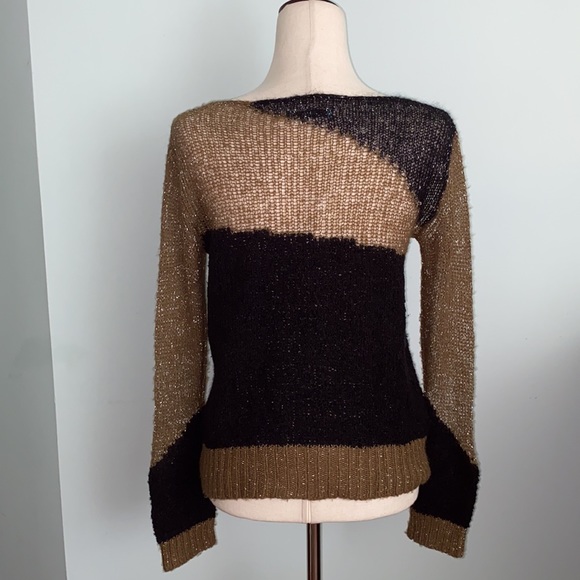 Alice + Olivia Opal Metallic Crewneck Sweater - S - Picture 9 of 15